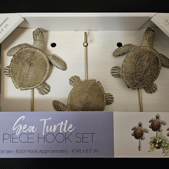 NWT Sea Turtle Wall Hook Set - Picture 2 of 3